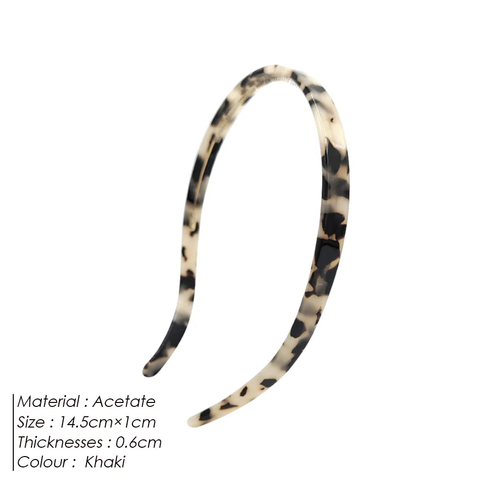 Unisex IG Style French Style Simple Style Color Block Leopard Acetic Acid Sheets Hair Band