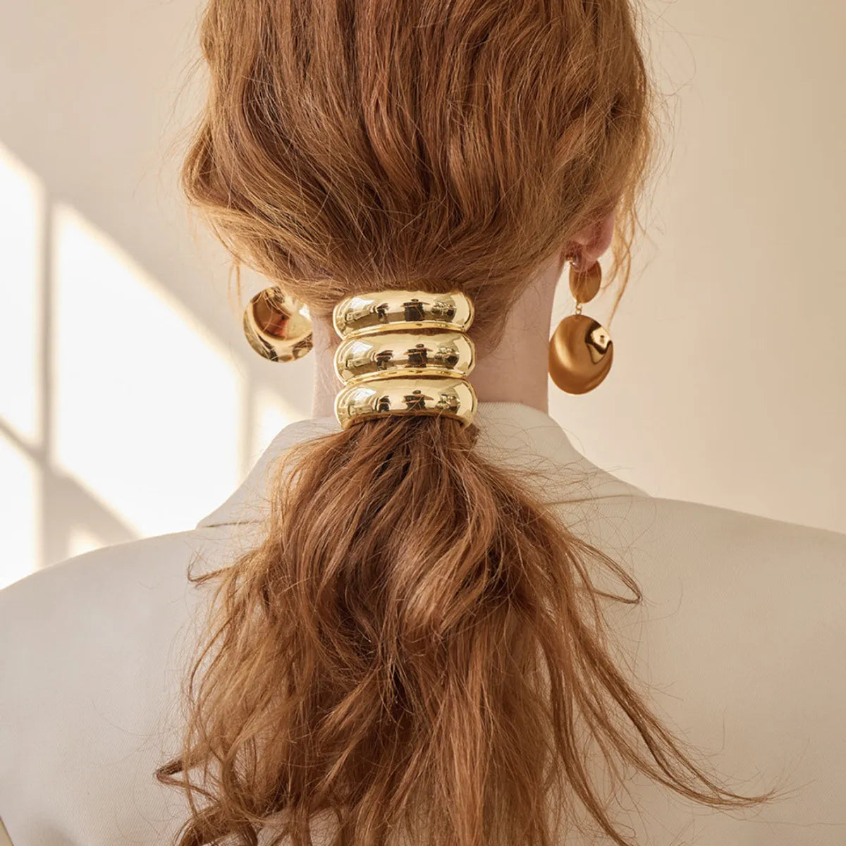 Unisex Lady Geometric Alloy Plating Hair Tie