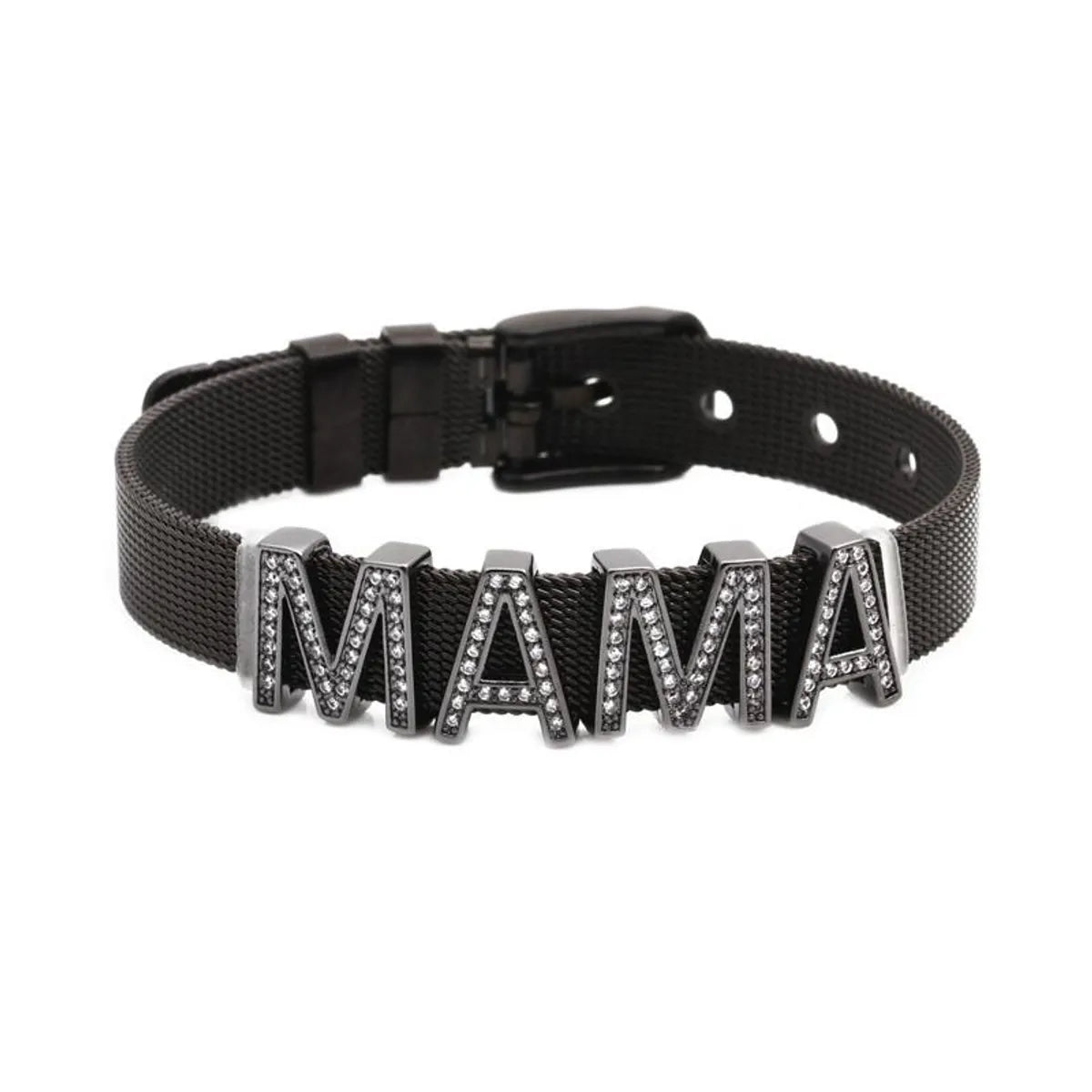 Unisex Letters Numbers Adjustable Mesh Strap Titanium Steel Bracelets &amp; Bangles Yl190506120497