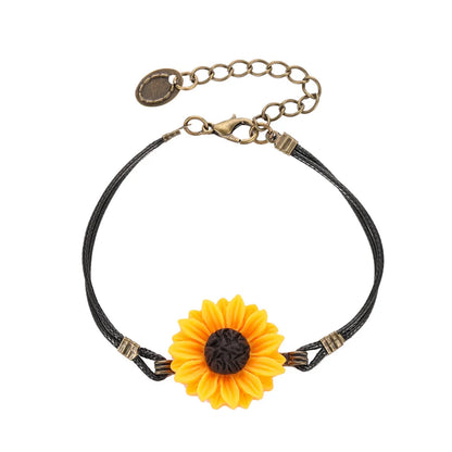 Pastoral Sunflower Alloy Bracelets