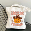 Unisex Polyester Cotton Animal Pumpkin Letter Classic Style Square Open Canvas Bag