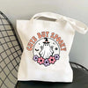 Unisex Polyester Cotton Animal Pumpkin Letter Classic Style Square Open Canvas Bag