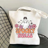 Unisex Polyester Cotton Animal Pumpkin Letter Classic Style Square Open Canvas Bag