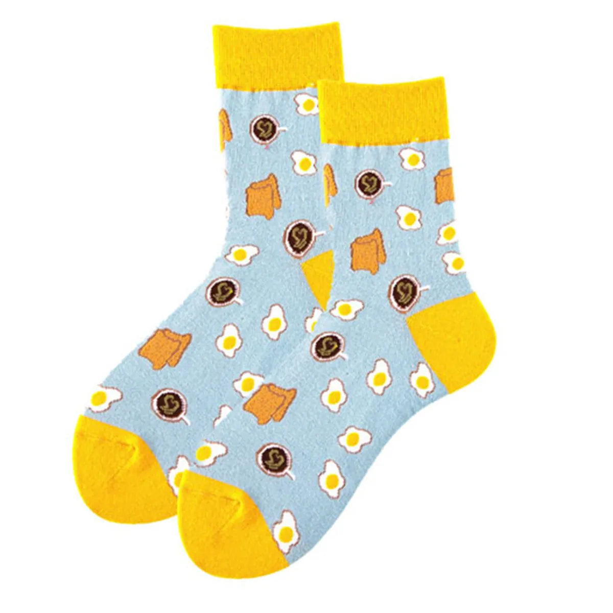 Unisex Preppy Style Color Block Fruit Cotton Crew Socks A Pair