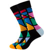 Unisex Retro Geometric Letter Astronaut Cotton Crew Socks A Pair