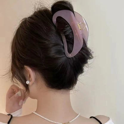 Unisex Simple Style Artistic Solid Color Plastic Hollow Out Hair Clip