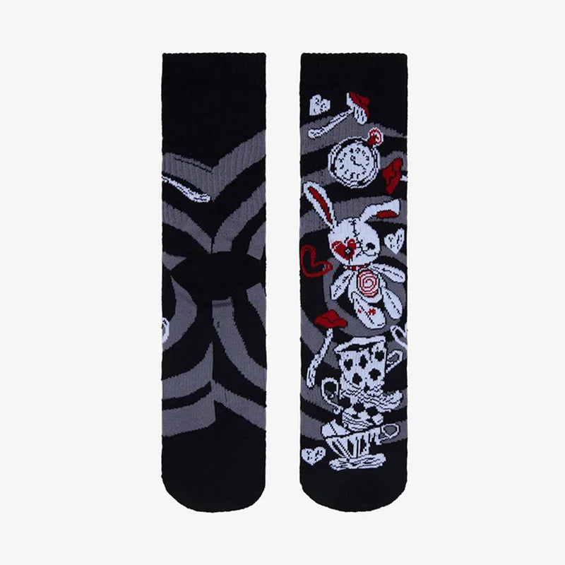 Unisex Simple Style Classic Style Color Block Cotton Printing Crew Socks A Pair