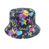 Unisex Streetwear Star Mushroom Bat Printing Flat Eaves Bucket Hat