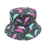 Unisex Streetwear Star Mushroom Bat Printing Flat Eaves Bucket Hat