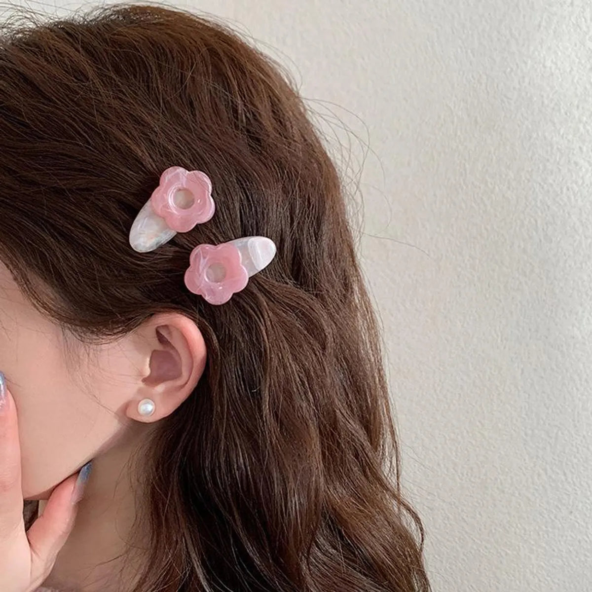 Unisex Sweet Flower Arylic Hair Clip