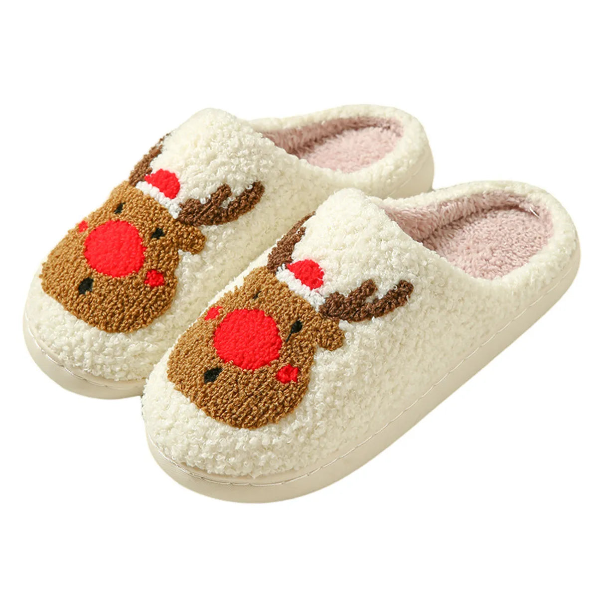 Unisex Vacation Animal Round Toe Cotton Slippers