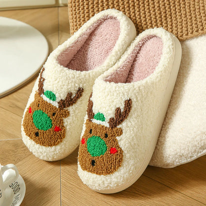 Unisex Vacation Animal Round Toe Cotton Slippers