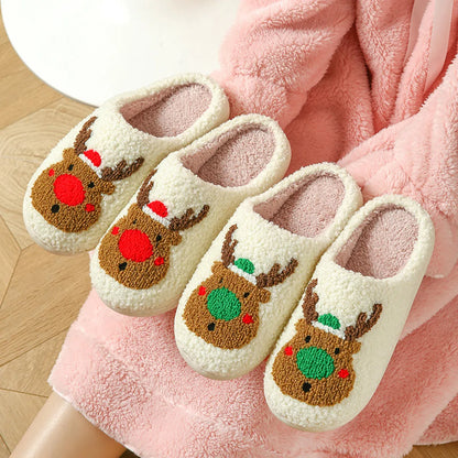 Unisex Vacation Animal Round Toe Cotton Slippers