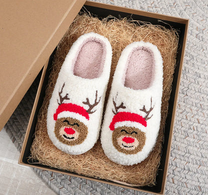 Unisex Vacation Cartoon Round Toe Cotton Slippers