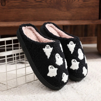 Unisex Vacation Multicolor Point Toe Cotton Slippers