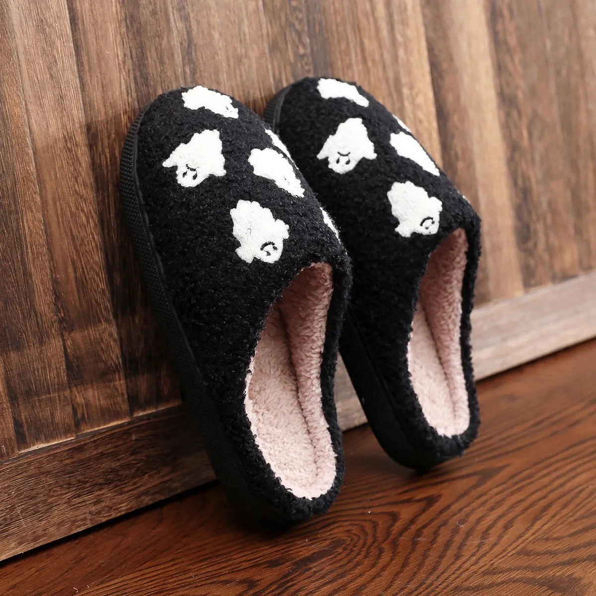 Unisex Vacation Multicolor Point Toe Cotton Slippers