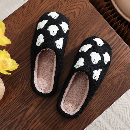 Unisex Vacation Multicolor Point Toe Cotton Slippers