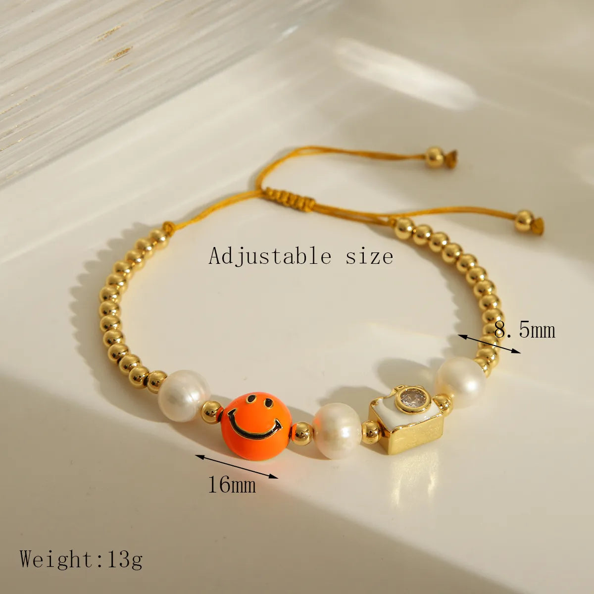 Vacation Beach Commute Devil'S Eye 18K Gold Plated Natural Pearl Polyester Copper Wholesale Drawstring Bracelets