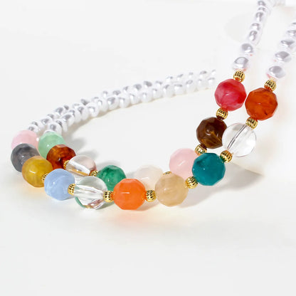 Vacation Beach Geometric Plastic Resin Beaded Women's Necklace