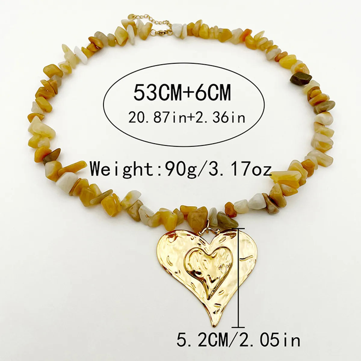 Vacation Beach Pastoral Leaves Heart Shape Flower Stainless Steel Gravel Plating Gold Plated Pendant Necklace