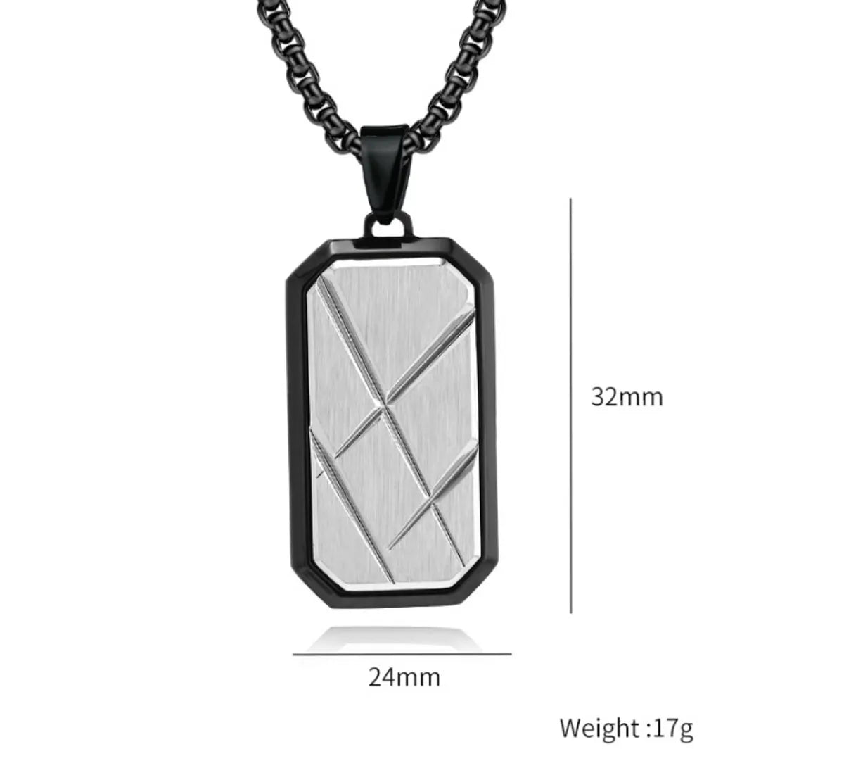 Vacation Beach Roman Style Geometric Titanium Steel Plating Men'S Pendant Necklace