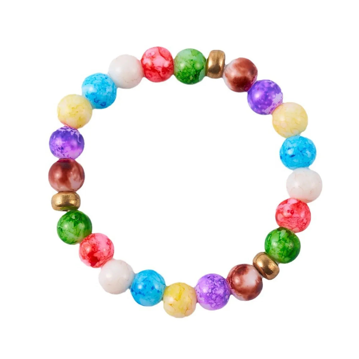 Vacation Color Block Glass Wholesale Bracelets