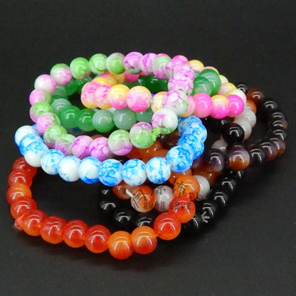 Vacation Color Block Glass Women's Bracelets 1 Piece