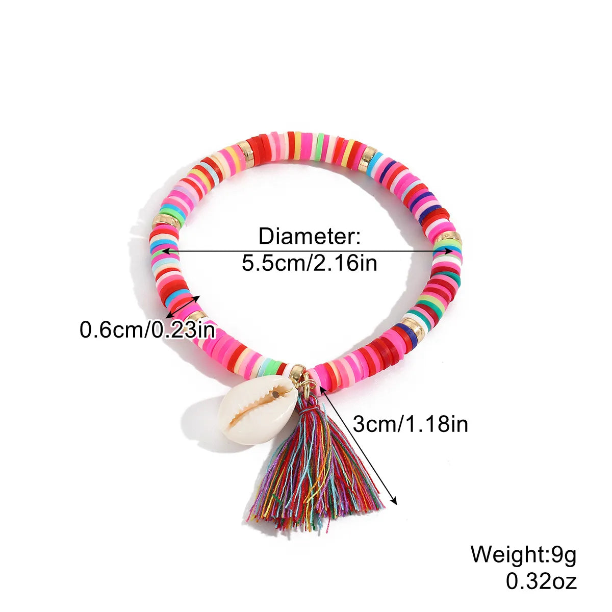 Vacation Colorful Shell Soft Clay Plating Women's Bracelets