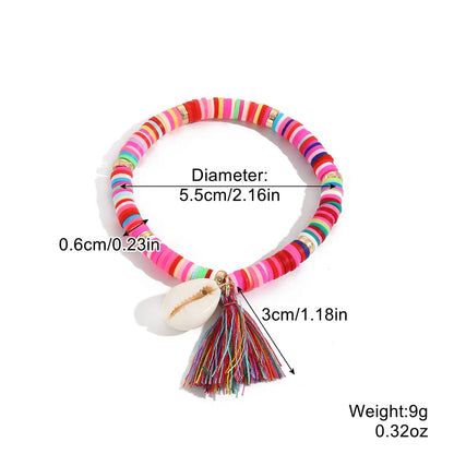 Vacation Colorful Shell Soft Clay Plating Women's Bracelets