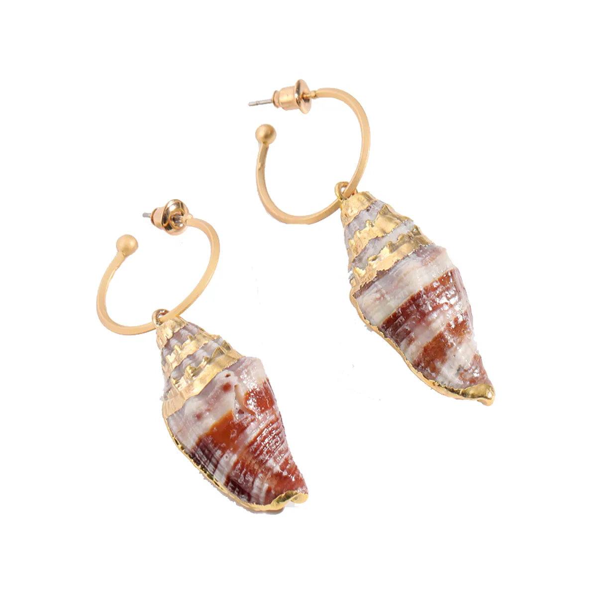 Vacation Conch Alloy Shell Three-Dimensional Women'S Drop Earrings 1 Pair