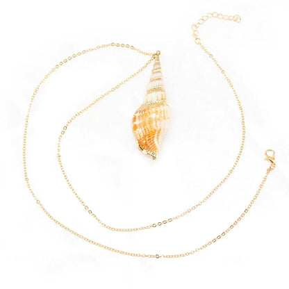 Vacation Conch Alloy Wholesale Pendant Necklace