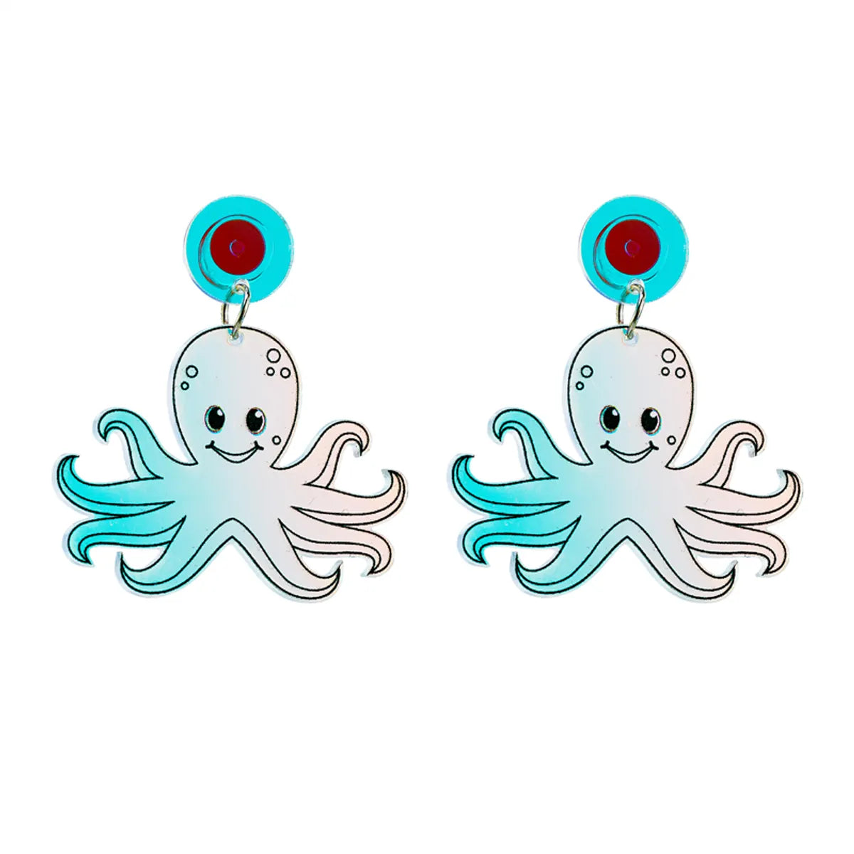 Vacation Dolphin Octopus Shark Arylic Printing Women's Drop Earrings