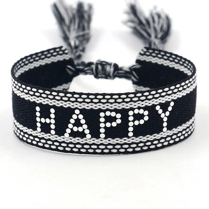 Vacation Ethnic Style Letter Polyester Wholesale Bracelets