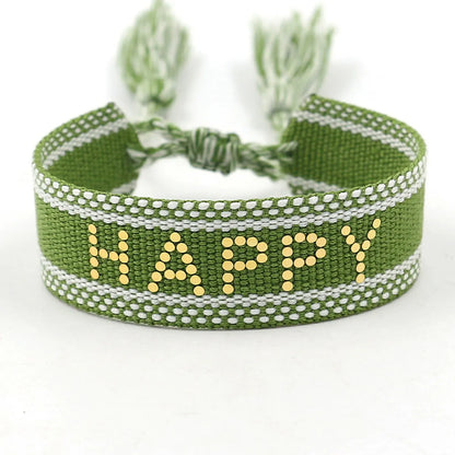 Vacation Ethnic Style Letter Polyester Wholesale Bracelets