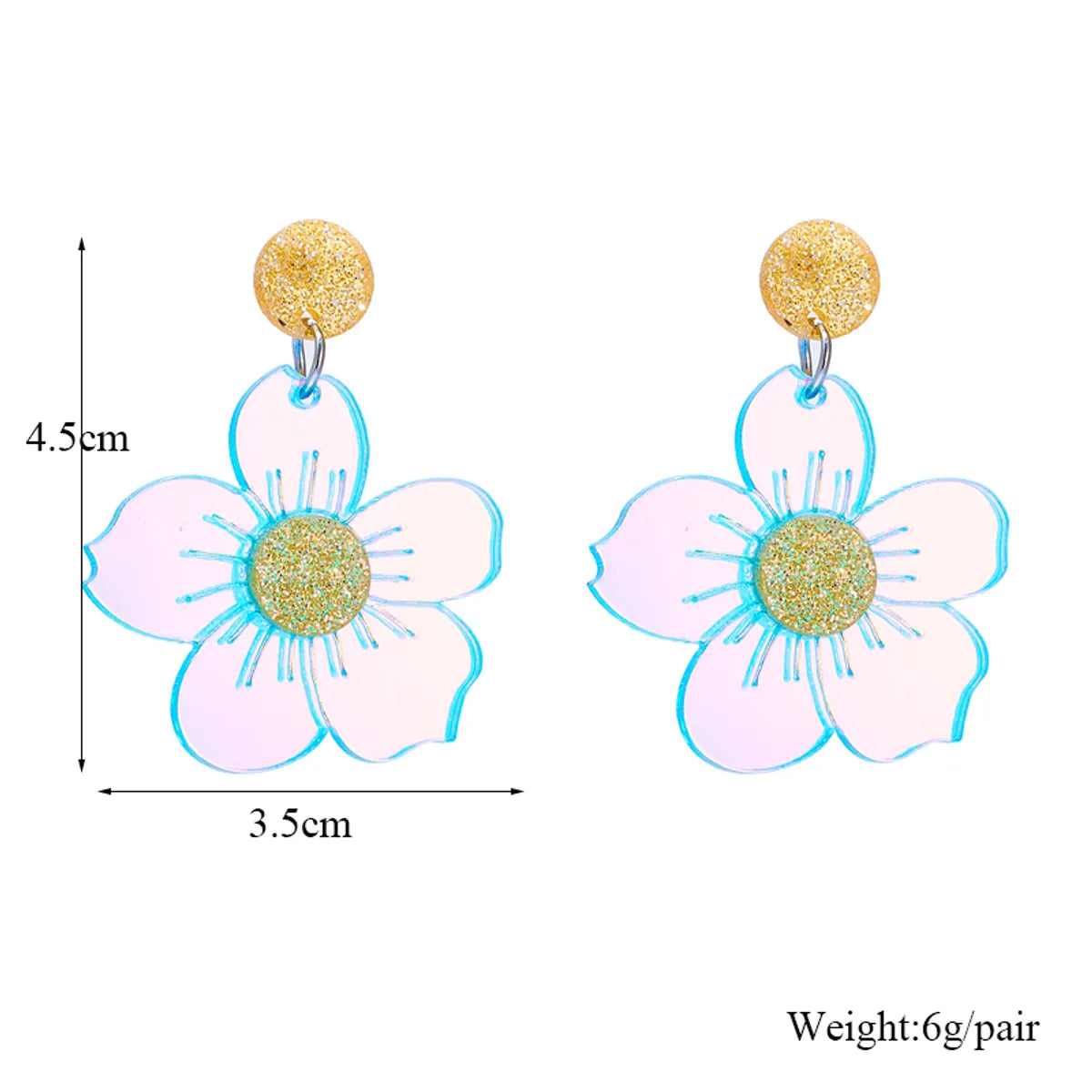 Vacation Flower Arylic Women's Drop Earrings