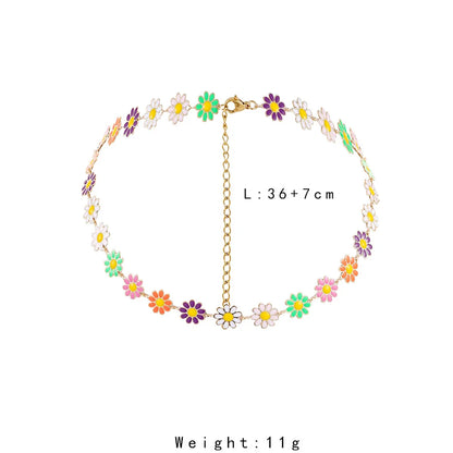 Vacation Flower Daisy Copper Choker In Bulk