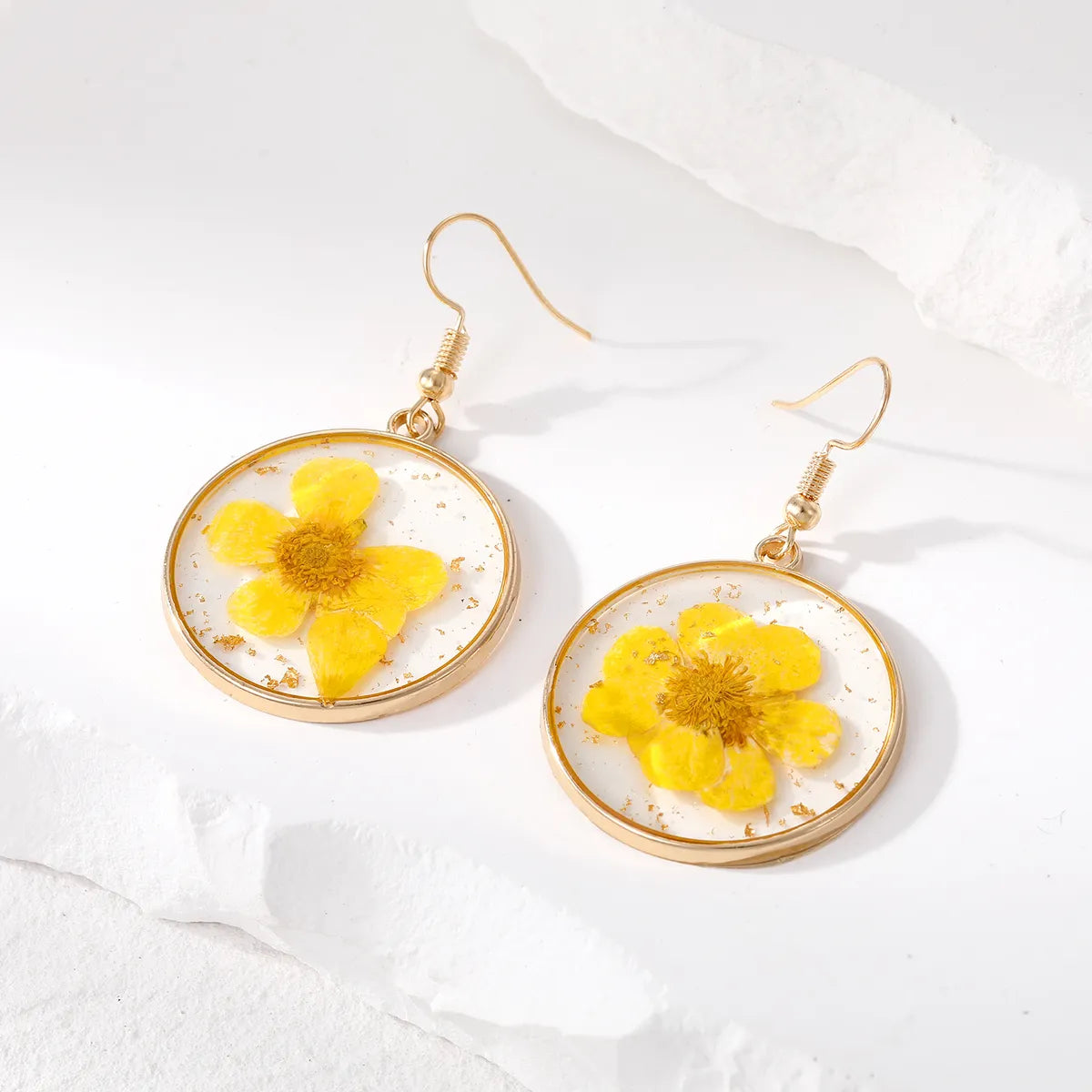 Vacation Flower Resin Epoxy Women's Drop Earrings 1 Pair