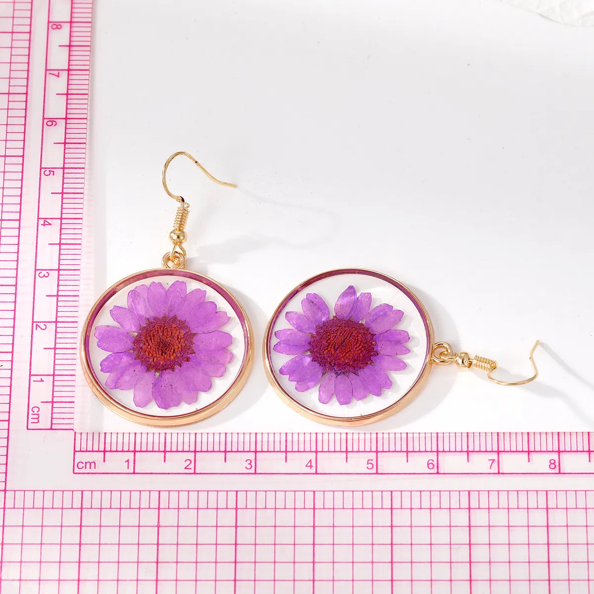 Vacation Flower Resin Epoxy Women's Drop Earrings 1 Pair