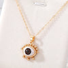 Vacation Funny Simple Style Sun Heart Shape Eye Alloy Inlay Rhinestones Women'S Pendant Necklace