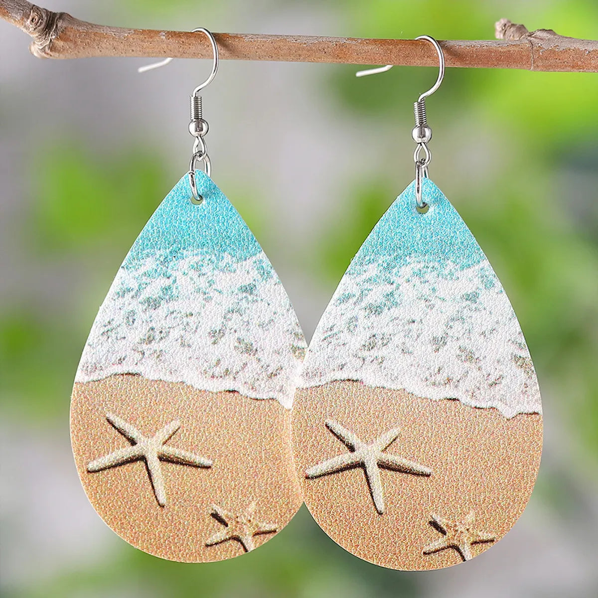 Vacation Geometric Pu Leather Women'S Drop Earrings