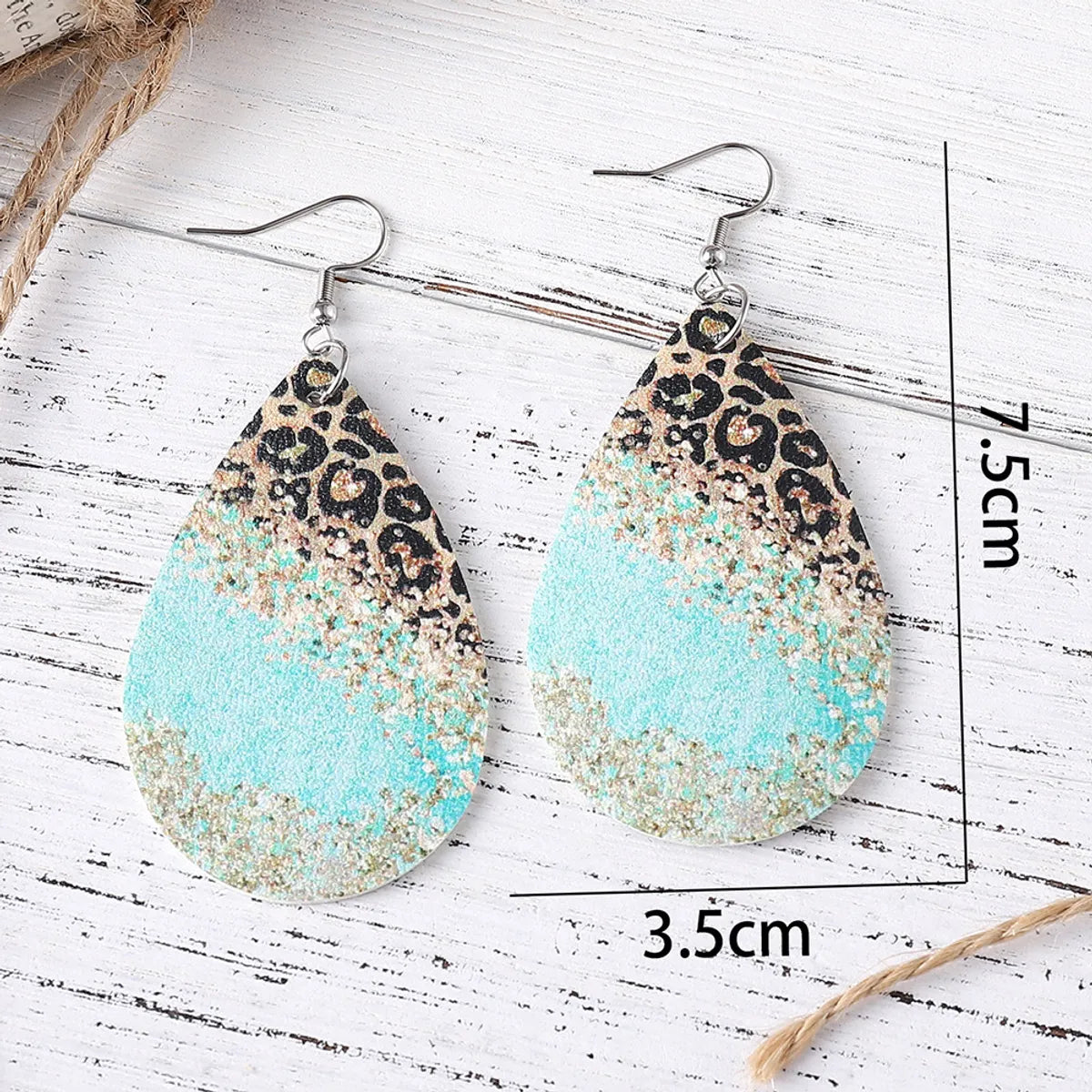 Vacation Geometric Pu Leather Women'S Drop Earrings