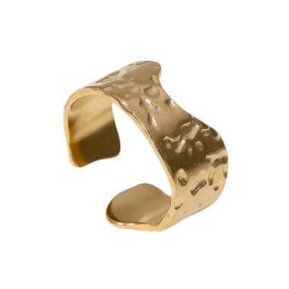 Vacation Geometric Stainless Steel Plating Gold Plated Open Rings