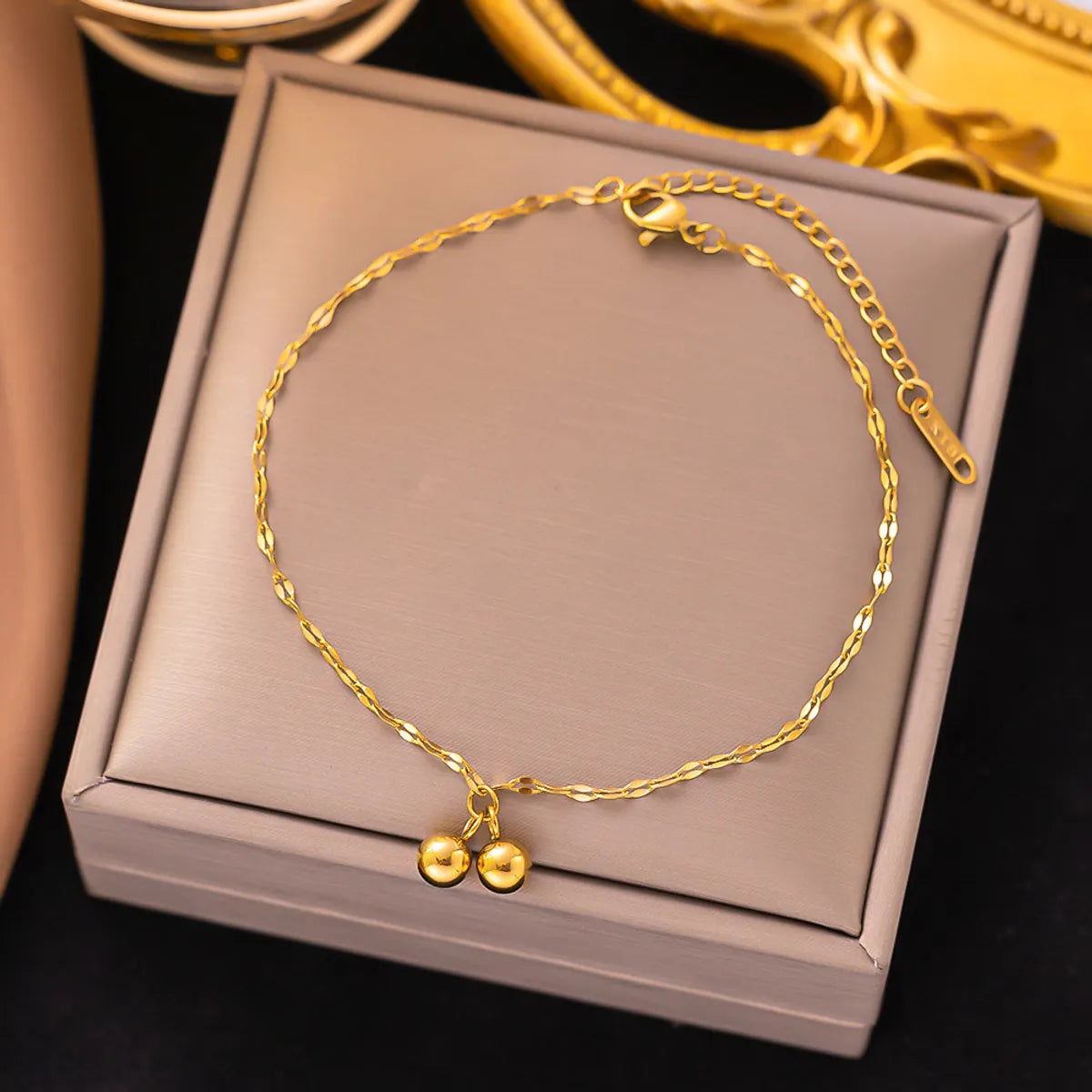 Vacation Geometric 304 Stainless Steel 18K Gold Plated Women'S Anklet