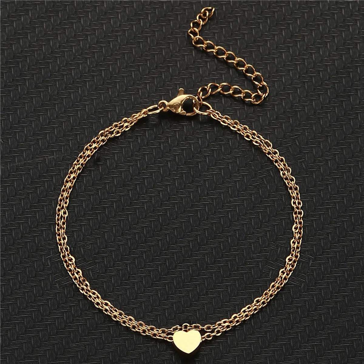 Vacation Heart Shape Stainless Steel Women's Anklet