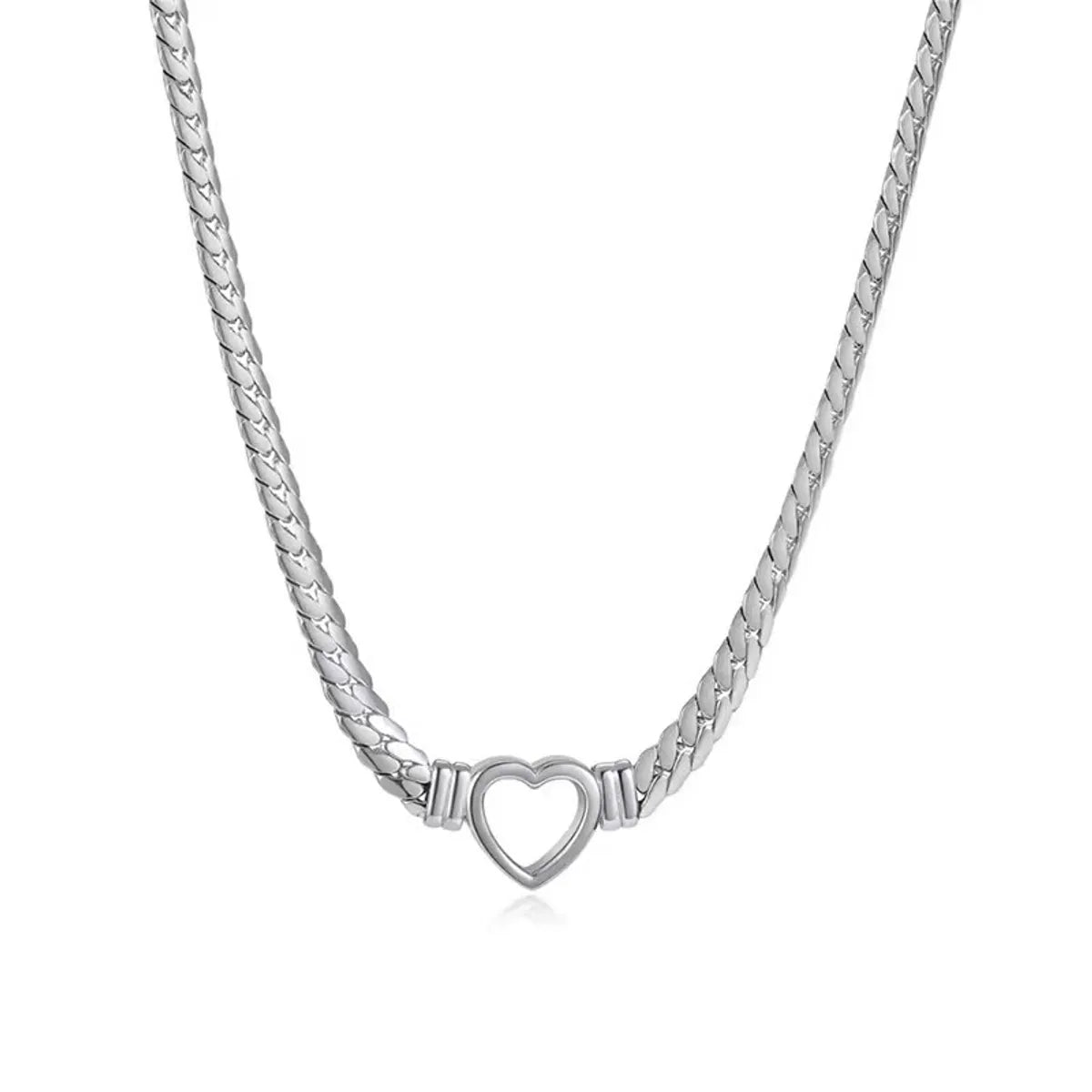 Wholesale Vacation Heart Shape Titanium Steel Plating Bracelets Necklace