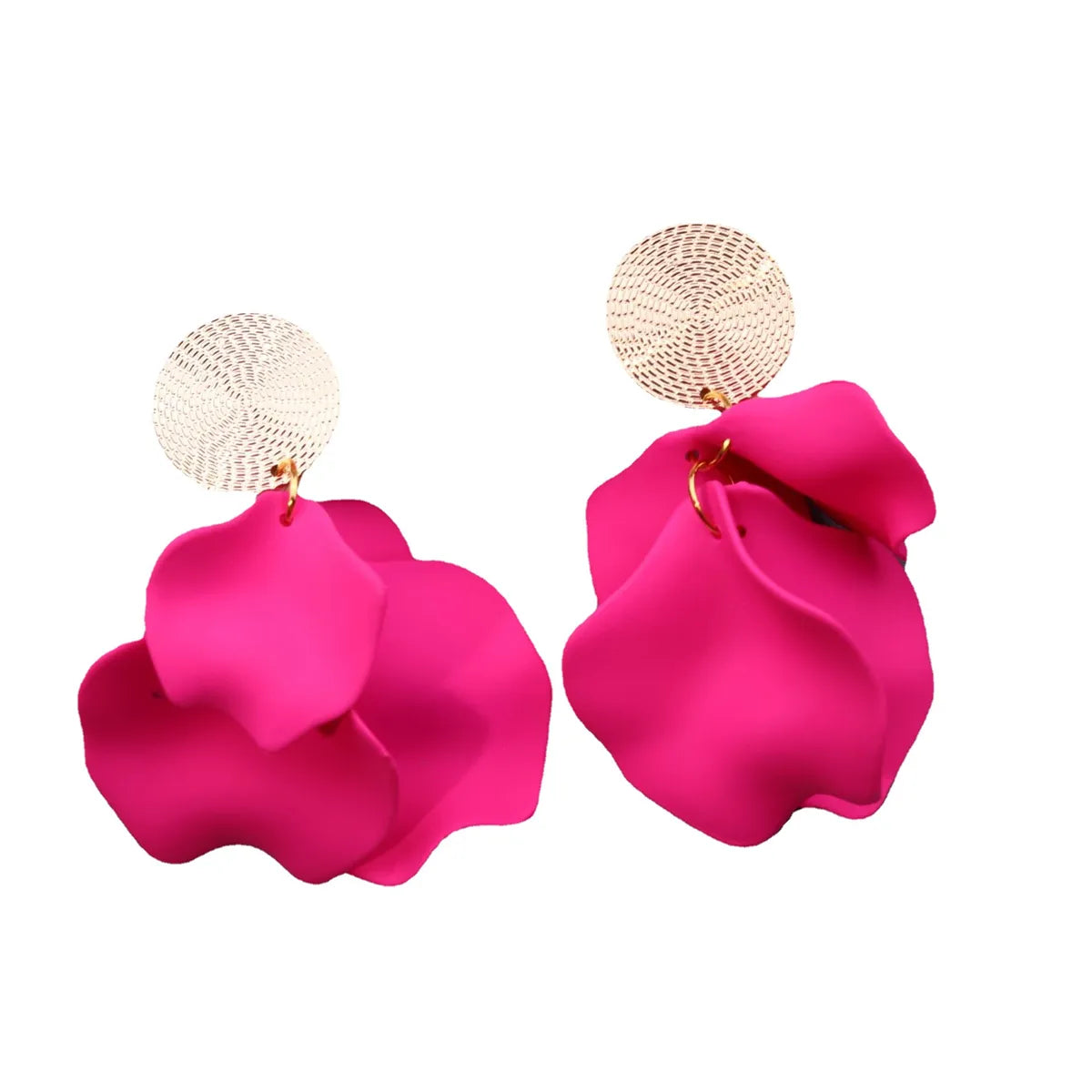 Vacation Irregular Arylic Spray Paint Pleated Women's Drop Earrings