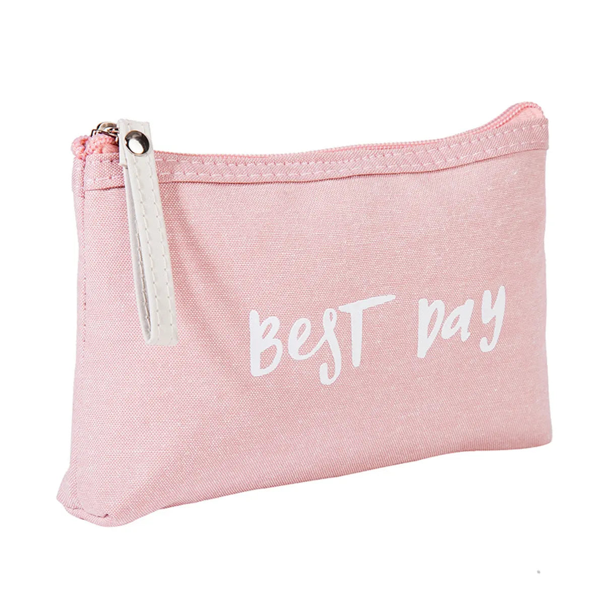 Vacation Letter Canvas Cotton Square Makeup Bags