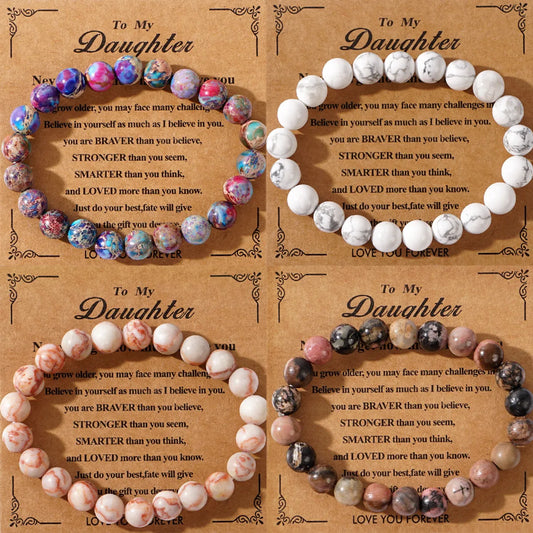 Vacation Round Semi-precious Stone Beaded Handmade Unisex Bracelets