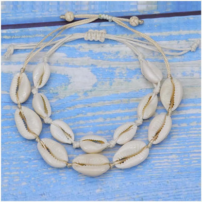 Vacation Shell Rope Shell Unisex Bracelets Necklace