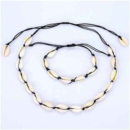 Vacation Shell Rope Shell Unisex Bracelets Necklace